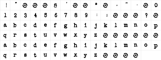 OnYourBike Regular font glyphpreview