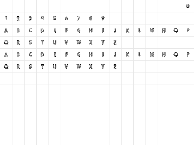 TBJ Regular font glyphpreview