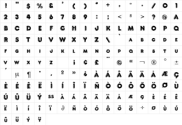 Frankenberg DB Regular font glyphpreview