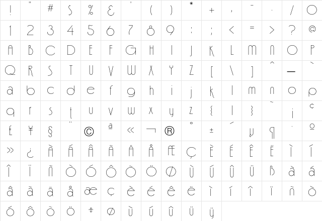 Fina Font font glyphpreview