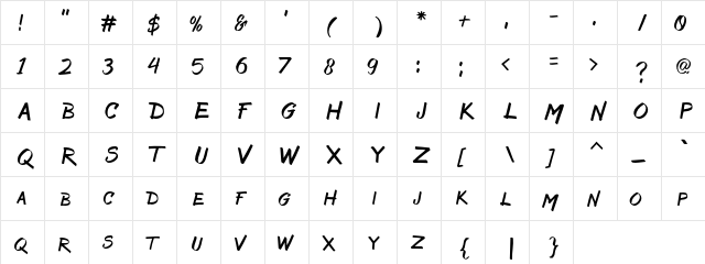 Bruss Normal Regular font glyphpreview