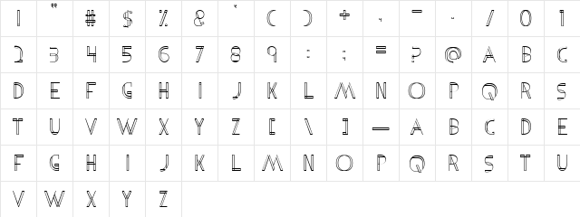 Metria Regular font glyphpreview
