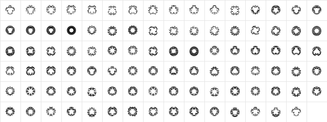 Ovulution I Ovum Regular font glyphpreview