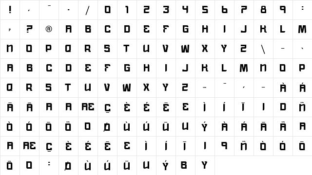 vtks morning rain Regular font glyphpreview