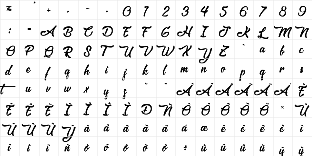 &Matchmaker Regular font glyphpreview