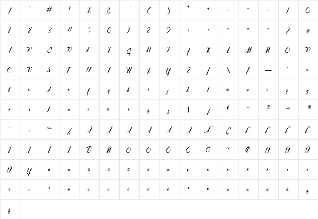 Adventure of the old Giant Regular font glyphpreview