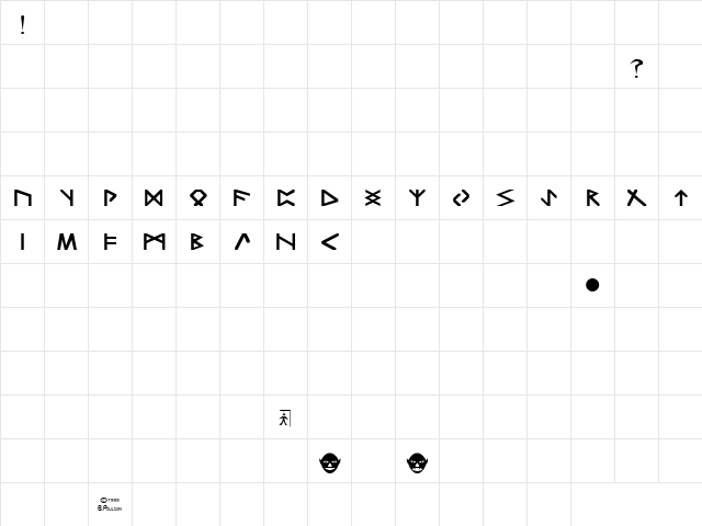 Trondheim Normal font glyphpreview