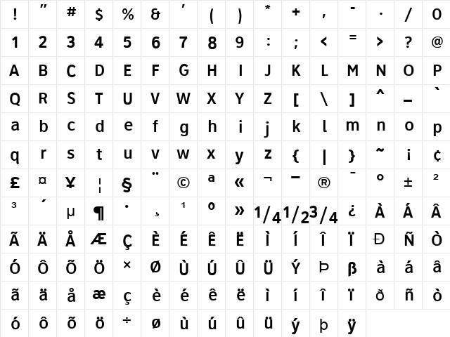 Roadgeek 2005 Series 4W Regular font glyphpreview