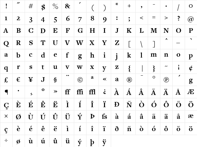 FreightText Bold font glyphpreview