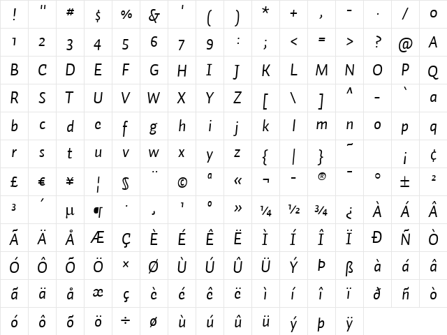 Auto 1 Italic font glyphpreview