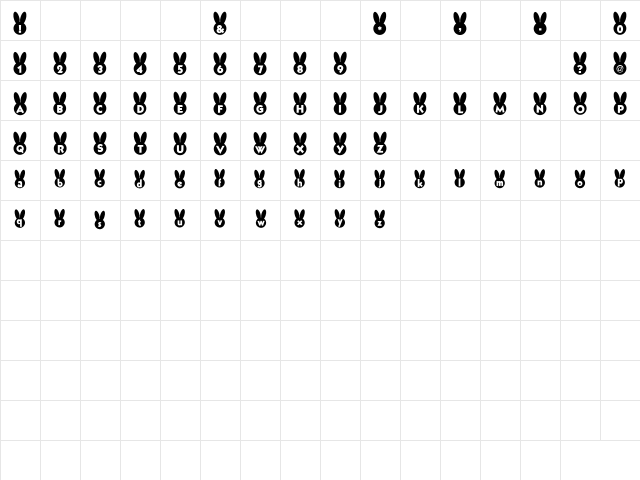 Michousa1 Regular font glyphpreview