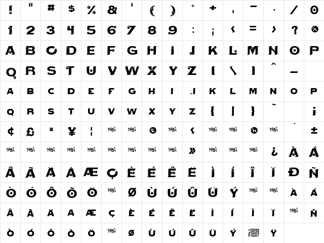 Mystik Orbs Regular font glyphpreview