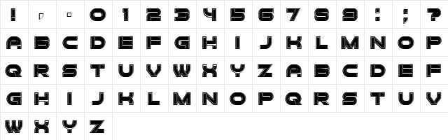 Forvertz 3D Filled Regular font glyphpreview