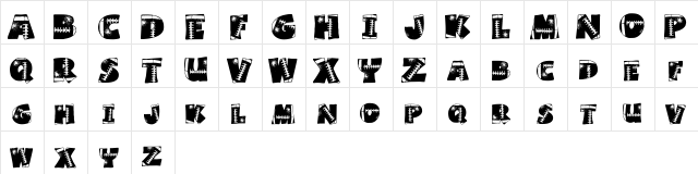 Touchdown Regular font glyphpreview