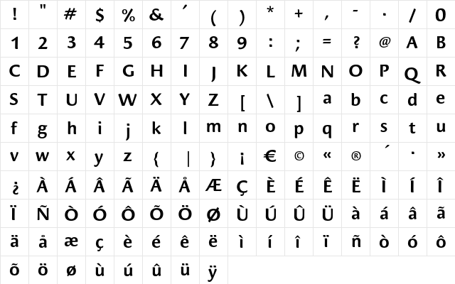 CarrefourSans SemiBold font glyphpreview