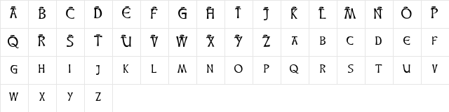 Leprechaun Hats Regular font glyphpreview