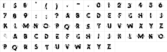 Shotling Regular font glyphpreview