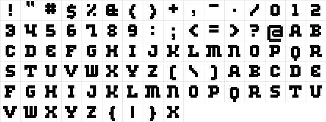 Atkins Regular font glyphpreview