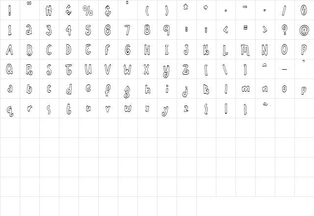 Scrap Color Me 5 Regular font glyphpreview