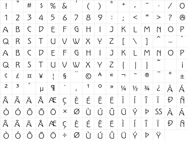 Kolo LP Std Regular font glyphpreview