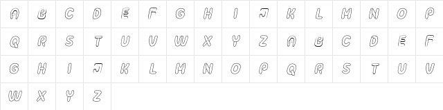 Surfaces 3D Lighten Italic font glyphpreview