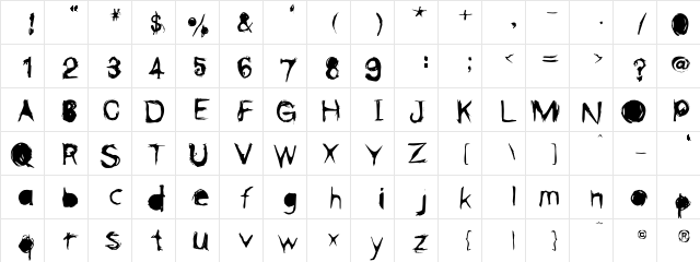 Chicken Plain font glyphpreview