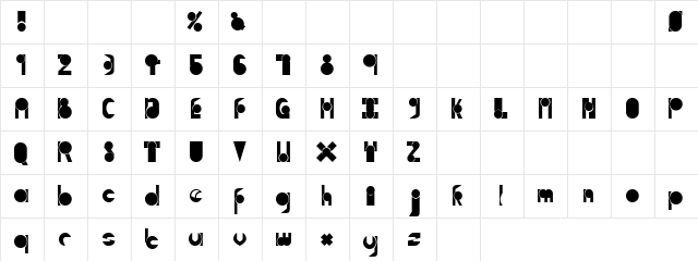 TM Move Aside Normal font glyphpreview