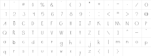 Keenton Regular font glyphpreview