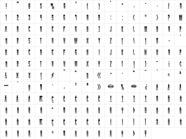 Y-Files Chrome Regular font glyphpreview