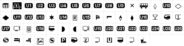 DeutscheBahnAG Regular font glyphpreview