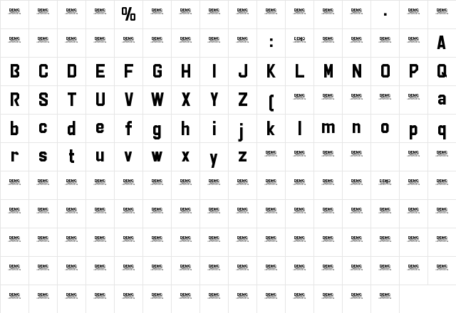 Striker Eureka PERSONAL USE Regular font glyphpreview