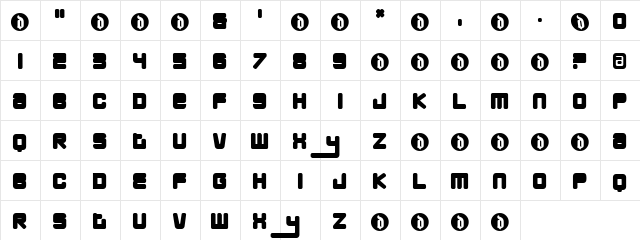 Typo Regular font glyphpreview