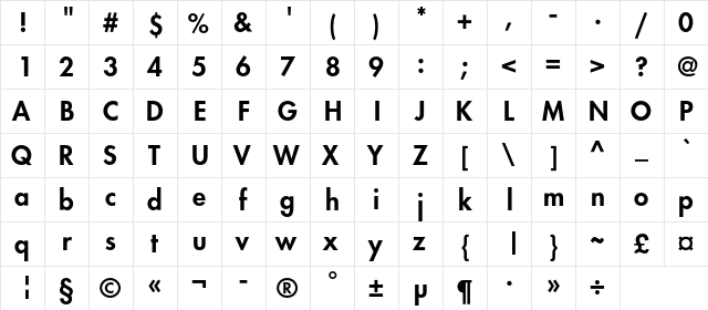 FavoritHeavyC Regular font glyphpreview