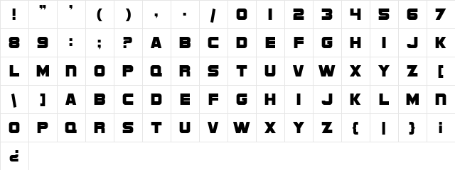 SF Sports Night NS Upright Regular font glyphpreview