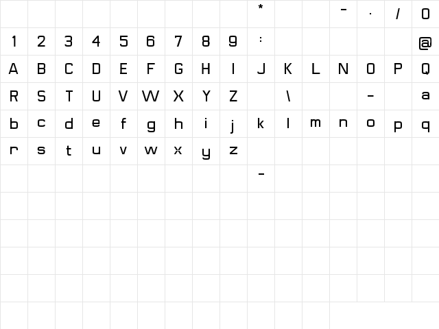 arfur Regular font glyphpreview
