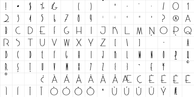 Rispa Regular font glyphpreview