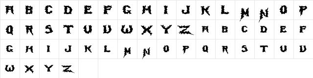 SwampTerrorExtended Regular font glyphpreview