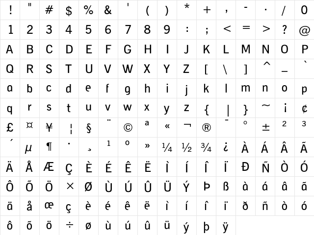 Alergia Regular font glyphpreview