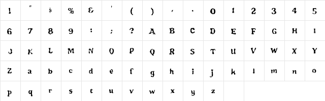 TotalFreak Regular font glyphpreview