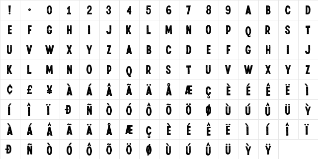 Riverside Texture Regular font glyphpreview