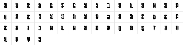 Mistress Filled Regular font glyphpreview