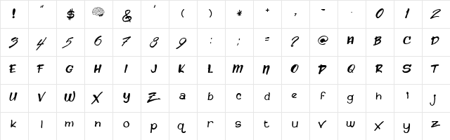 Stroker Regular font glyphpreview