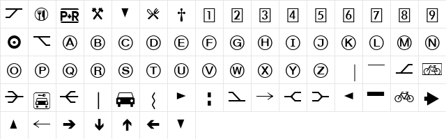 DeutscheBahnAG Regular font glyphpreview
