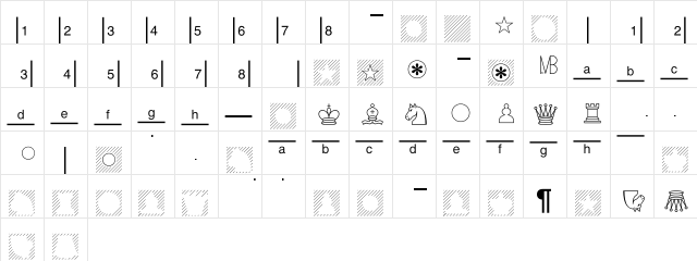 DiagramTTBlindBlack Regular font glyphpreview