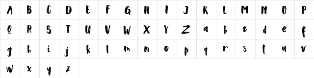 Scoothlane Sans Brush Regular font glyphpreview