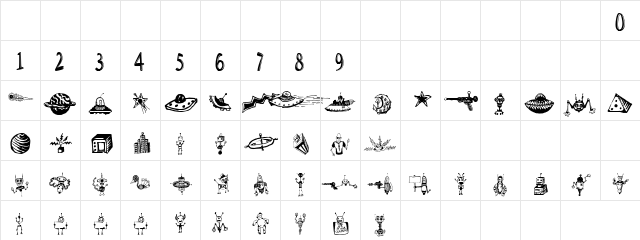 Dimnishing Fonts Regular font glyphpreview