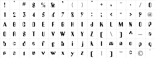 Stelie-Normal Regular font glyphpreview