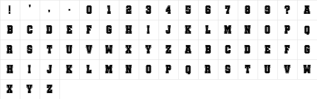 Soccer League College Regular font glyphpreview