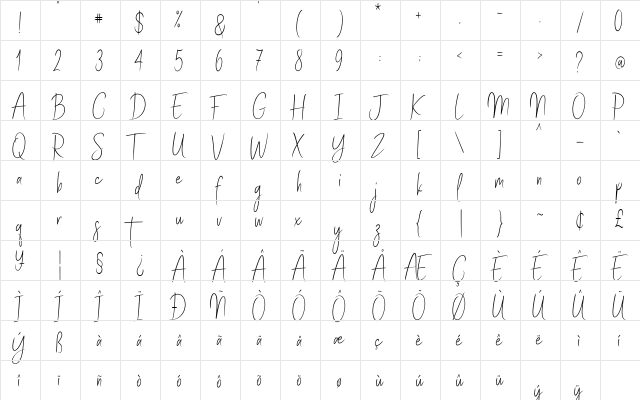 Stay Classy SLDT Regular font glyphpreview