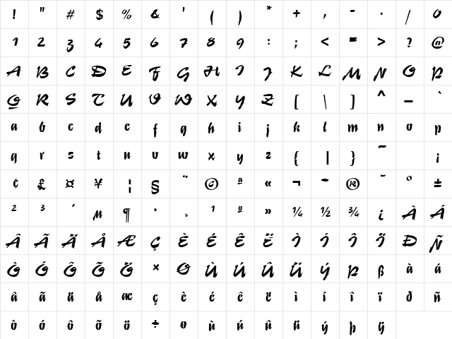 Sterling Regular font glyphpreview